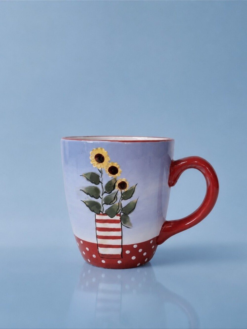 Oneida Sunflowers coffee tea mug cup. Size 24oz.